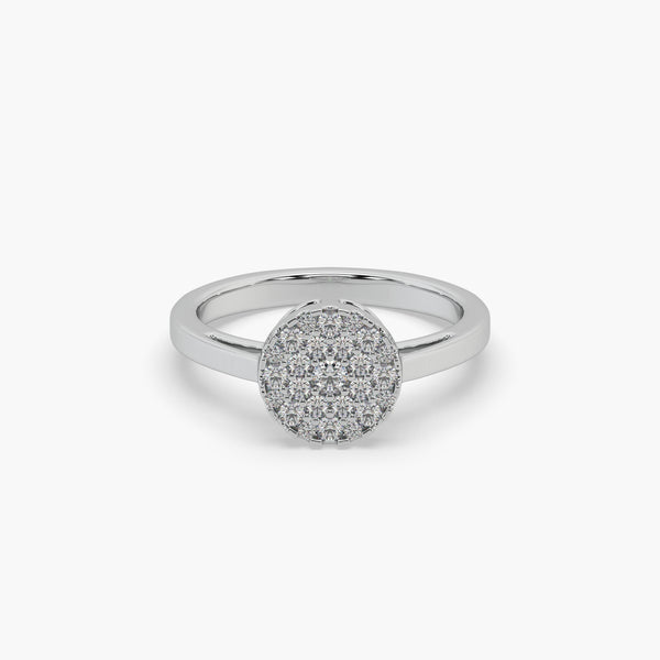 Round Diamond Pavé Ring