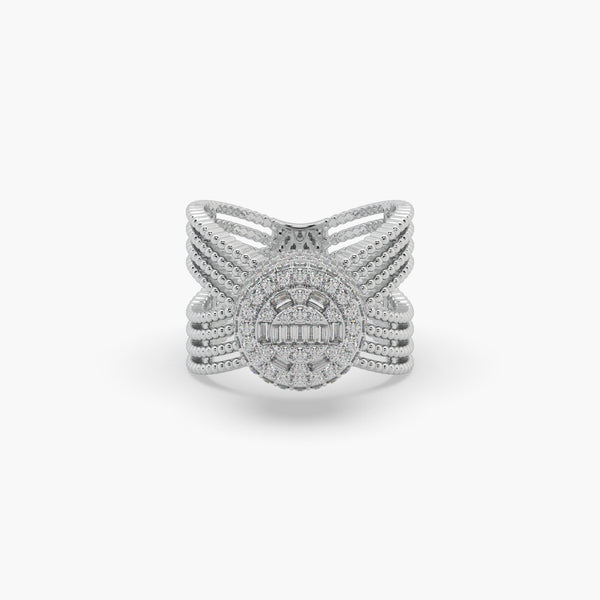 Multi-Band Baguette Diamond Ring
