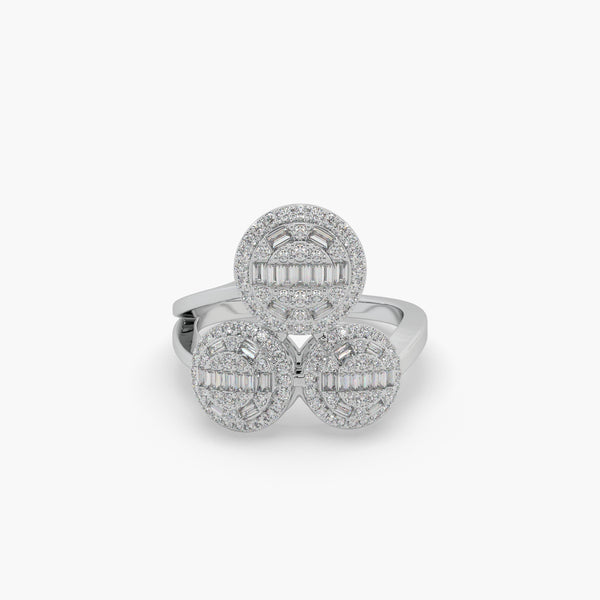 Triple Baguette Diamond Ring