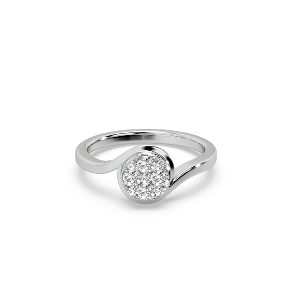 Classic Round Diamond Cluster Ring